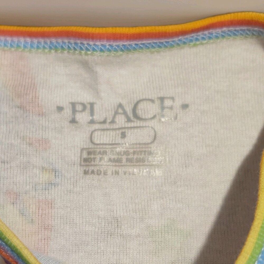 The Children's Place Girls Size 5 Rainbow Unicorn Llama Panda Pajama Set 2 Pc - Picture 2 of 2